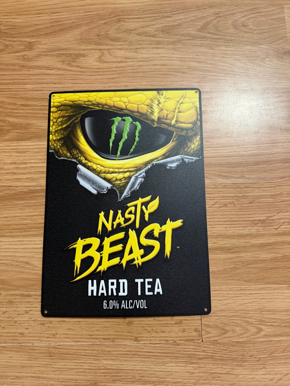 Nasty Beast Hard Tea Wall Art - Yellow & Black